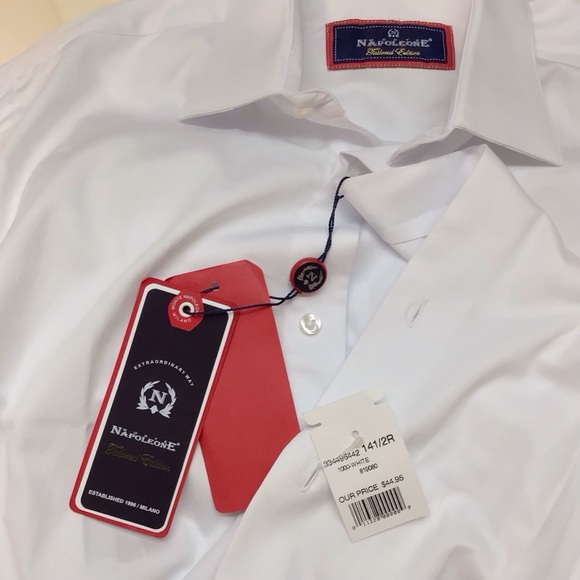 Monte Napoleone White Button Down Shirt - Picture 3 of 3